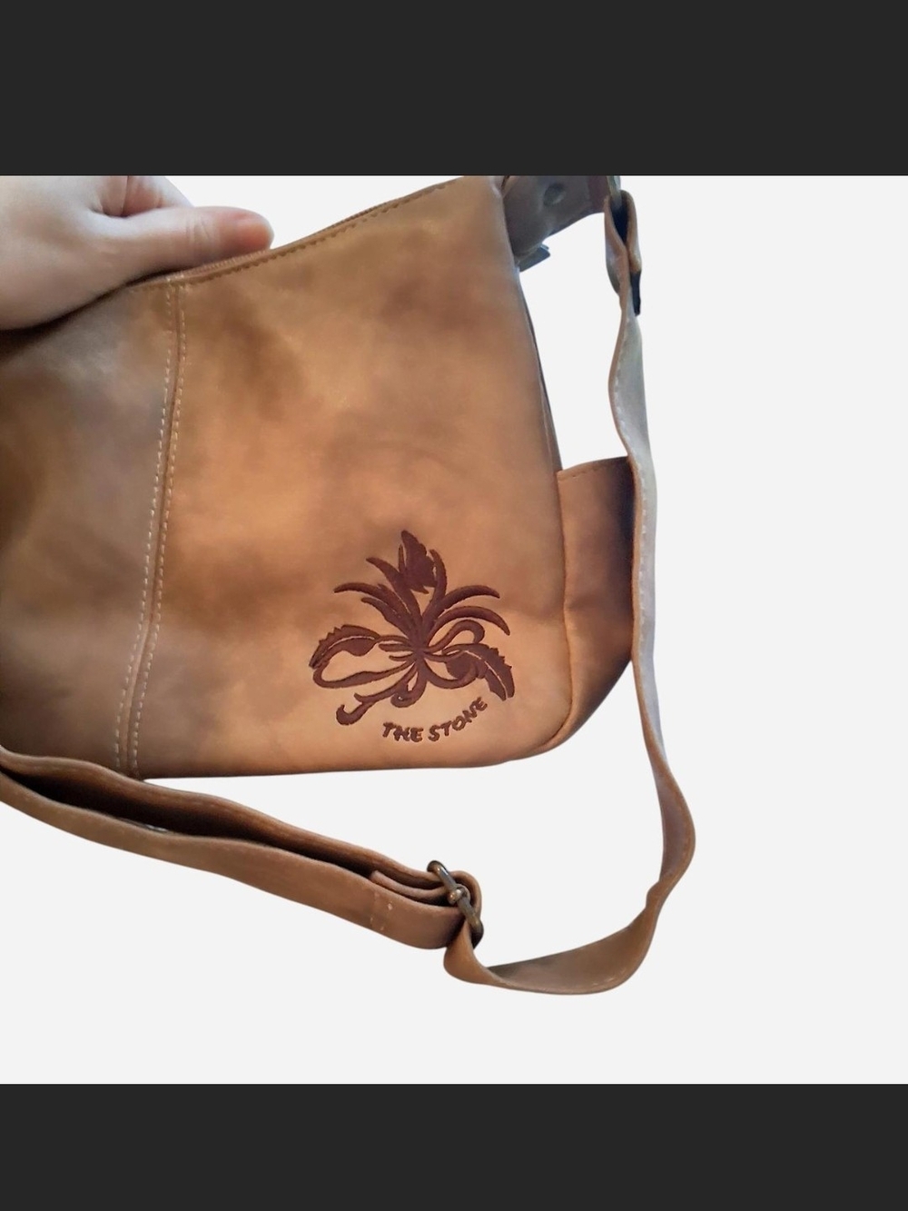 The Stone Floral Embroidered Crossbody Bag – Boho Vintage Style - Picture 9 of 16